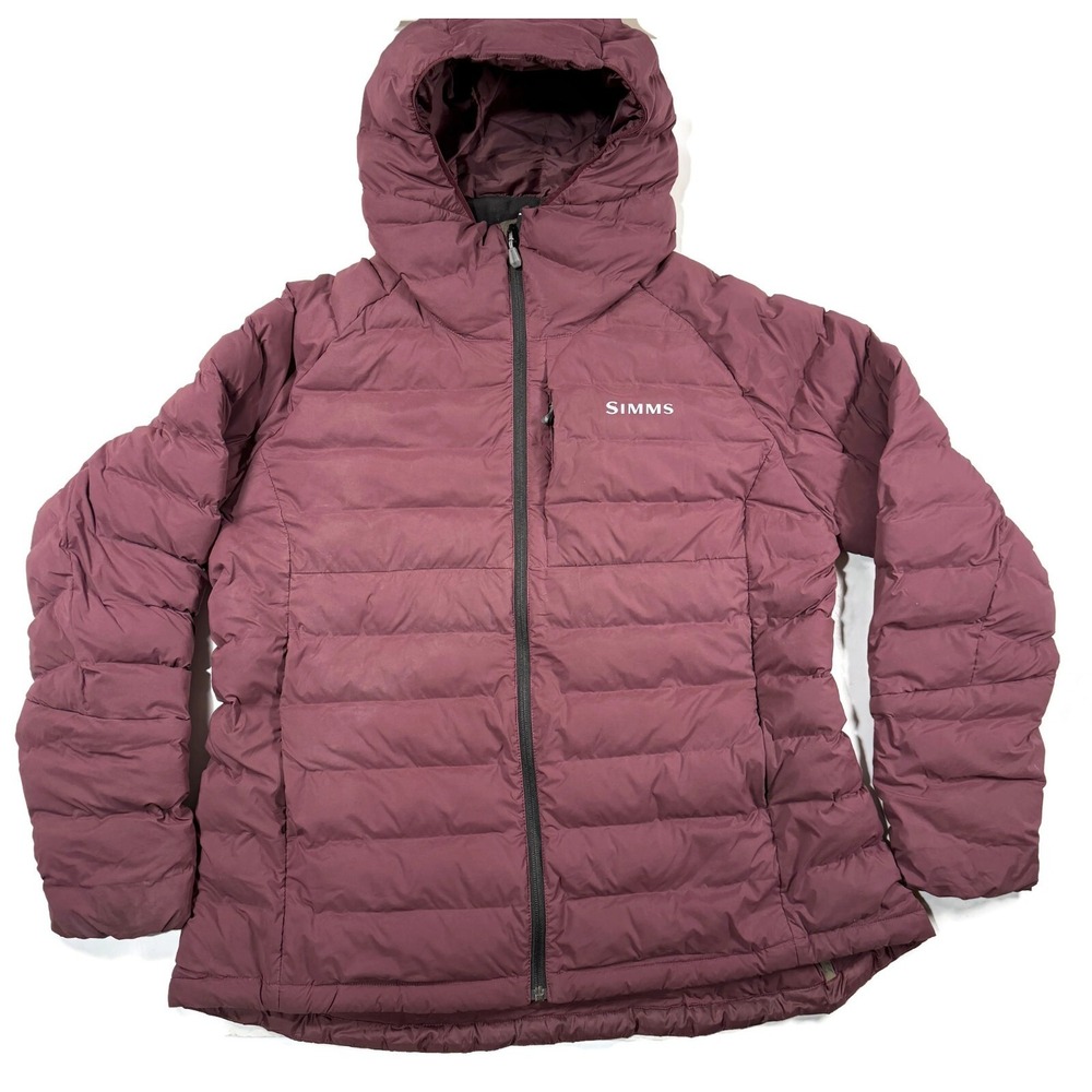 Simms ExStream Hoody Insulated Jacket Women XXL Purple Puffer Full Zip Primaloft